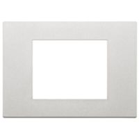 Linea - Placa plateada 3 módulos