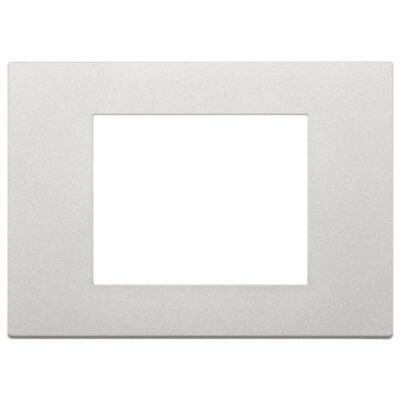 Linea - Placa plateada 3 módulos