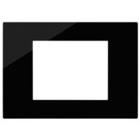 Linea - 3 black reflex module plate