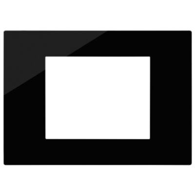 Linea - Plaque 3 modules reflex noire