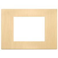 Linea - Placa de oro cepillado de 3 módulos
