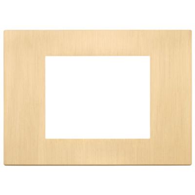 Linea - Plaque or brossé 3 modules
