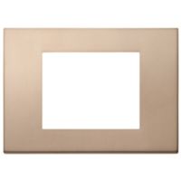 Linea - placca 3 moduli bronzo