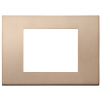 Linea - placca 3 moduli bronzo
