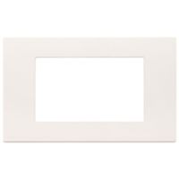 Linea - white 4-module cover plate