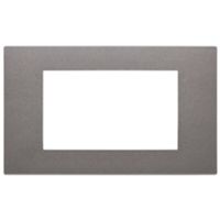 Linea - Placa metálica de 4 módulos