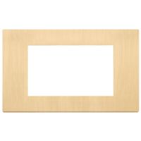 Linea - placca 4 moduli oro spazzolato