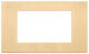 Linea - Placa de oro cepillado de 4 módulos