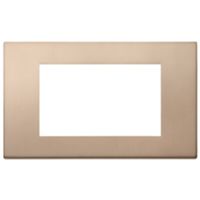 Linea - placca 4 moduli bronzo