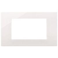Linea - Plaque 4 modules reflex blanche