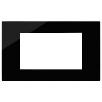Linea - Plaque 4 modules reflex noire