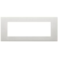 Linea - placca 7 moduli argento