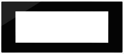 Linea - Placa de 7 módulos réflex negros