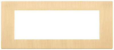 Linea - Placa de oro cepillado de 7 módulos