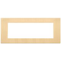 Linea - 7-module brushed gold plate