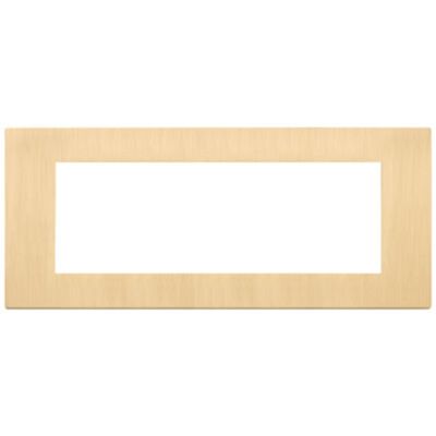 Linea - 7-module brushed gold plate