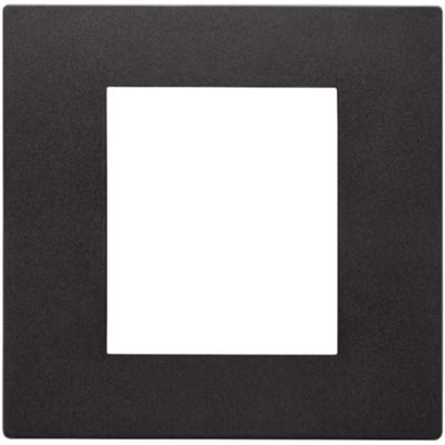 Linea - placa 2 módulos negra