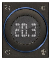 Eikon Linea Arke Plana Noir - thermostat de roue