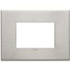 Vimar 22653.11 Eikon - 3-module brushed nickel plate