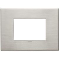 Vimar 22653.11 Eikon - Placa 3 módulos níquel cepillado