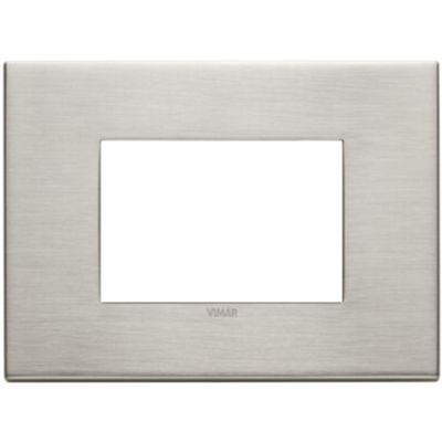 Vimar 22653.11 Eikon - Placa 3 módulos níquel cepillado