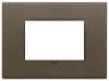 Vimar 22653.12 Eikon - 3-module brushed dark bronze plate