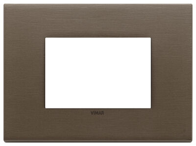 Vimar 22653.12 Eikon - Plaque bronze foncé brossé 3 modules
