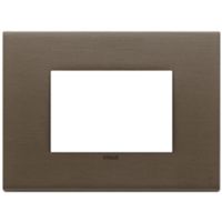 Vimar 22653.12 Eikon - Placa 3 módulos bronce oscuro cepillado
