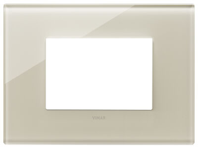 Vimar 22653.72 Eikon - 3-module plate in white hemp