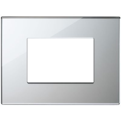 Vimar 22653.75 Eikon - placa 3 módulos plata hielo