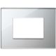 Vimar 22653.75 Eikon - placa 3 módulos plata hielo