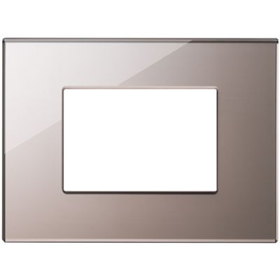 Vimar 22653.76 Eikon - Placa 3 módulos en bronce brillo