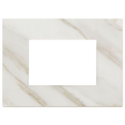 Vimar 22653.51 Eikon - placa 3 módulos blanco calacatta