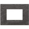 Vimar 22653.53 Eikon - black manquina 3-module plate