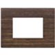 Vimar 22653.32 Eikon - Assiette 3 modules en noyer américain