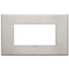 Vimar 22654.11 Eikon - 4-module brushed nickel plate