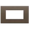 Vimar 22654.12 Eikon - 4-module brushed dark bronze plate