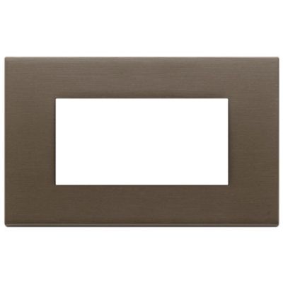 Vimar 22654.12 Eikon - Plaque bronze foncé brossé 4 modules