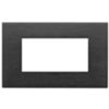 Vimar 22654.13 Eikon - 4-module brushed black plate