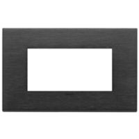 Vimar 22654.13 Eikon - 4-module brushed black plate