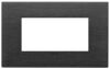 Vimar 22654.13 Eikon - 4-module brushed black plate