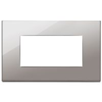 Vimar 22654.83 Eikon - placca 4 moduli cromo nero