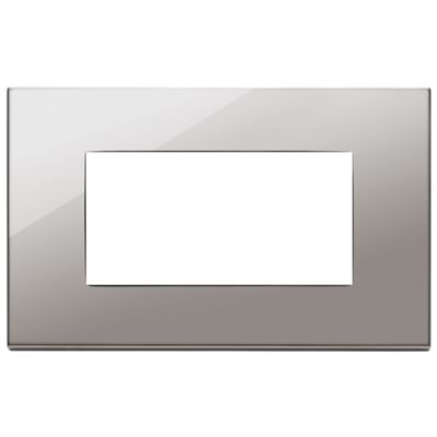 Vimar 22654.83 Eikon - Placa cromada negra 4 módulos