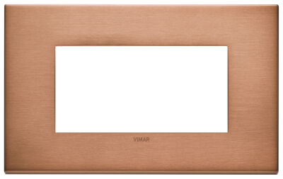Vimar 22654.86 Eikon - Placa de cobre cepillado 4 módulos