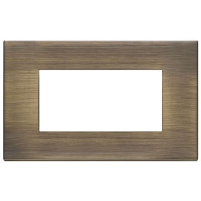 Vimar 22654.87 Eikon - placa de 4 módulos cepillado antiguo