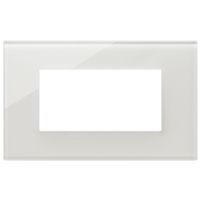 Vimar 22654.71 Eikon - placa 4 módulos blanco leche