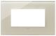 Vimar 22654.72 Eikon - Assiette 4 modules en chanvre blanc