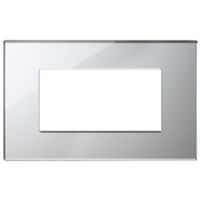 Vimar 22654.75 Eikon - placa de 4 módulos plata hielo