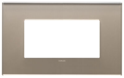 Vimar 22654.77 Eikon - 4-module brown opal plate