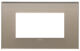 Vimar 22654.77 Eikon - Placa opal marrón 4 módulos